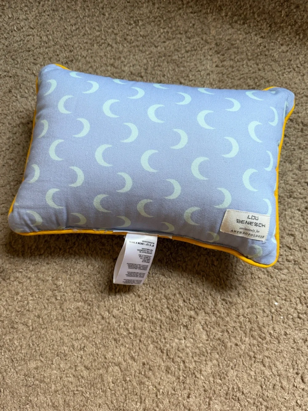 Lou Benesch x Anthropologie Teal & Yellow Scorpio Accent Pillow